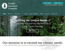 Tablet Screenshot of coniferinsurance.com